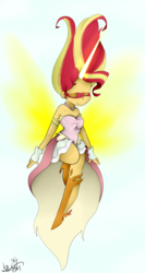 Size: 2988x5612 | Tagged: dead source, safe, artist:befishproductions, sunset shimmer, equestria girls, g4, my little pony equestria girls: friendship games, absurd resolution, daydream shimmer, female, signature, solo