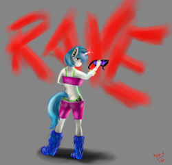 Size: 4062x3911 | Tagged: safe, artist:hippik, dj pon-3, vinyl scratch, anthro, plantigrade anthro, g4, clothes, female, high res, panties, solo, thong, underwear