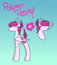 Size: 708x813 | Tagged: safe, artist:glowfangs, oc, oc only, oc:polymer peony, earth pony, pony, cigarette, simple background, smoking, solo