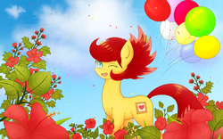 Size: 1920x1200 | Tagged: safe, artist:laptop-pone, oc, oc only, oc:rosa blossomheart, earth pony, pony, solo