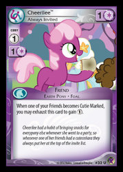 Size: 358x500 | Tagged: safe, enterplay, cheerilee, cheese sandwich, g4, marks in time, my little pony collectible card game, ccg, filly, merchandise, younger