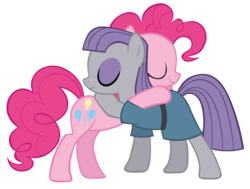 Size: 14243x10783 | Tagged: safe, artist:dragonm97hd, maud pie, pinkie pie, g4, the gift of the maud pie, absurd resolution, hug, simple background, transparent background, vector
