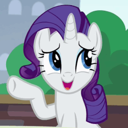 Size: 476x476 | Tagged: safe, screencap, rarity, g4, season 6, the gift of the maud pie, animated, female, solo, waving