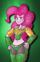 Size: 1932x3000 | Tagged: safe, artist:scobionicle99, pinkie pie, equestria girls, g4, belly button, bionicle, clothes, cosplay, costume, crossover, female, lego, lewa, midriff, solo
