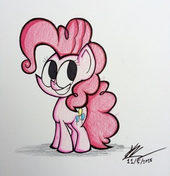 Size: 2448x2530 | Tagged: safe, artist:pelate, pinkie pie, g4, female, high res, solo, traditional art