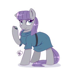 Size: 1280x1440 | Tagged: safe, artist:notenoughapples, boulder (g4), maud pie, g4, female, looking at you, solo