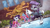 Size: 1920x1080 | Tagged: safe, artist:assasinmonkey, maud pie, pinkie pie, rarity, earth pony, pony, unicorn, g4, my little pony: friendship is magic, the gift of the maud pie, clothes, female, ice rink, ice skates, ice skating, mare, maudjestic, scene interpretation, skating, smiling, statue of prometheus, that was fast