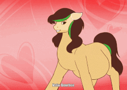 Size: 500x353 | Tagged: safe, artist:nsfwbonbon, oc, oc only, oc:verdant ardea, animated, belly, explicit source, frame by frame, missing cutie mark, pregnant, solo