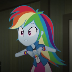 Size: 720x720 | Tagged: safe, screencap, rainbow dash, equestria girls, g4, my little pony equestria girls: rainbow rocks, cropped, female, solo