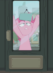 Size: 784x1080 | Tagged: safe, screencap, pinkie pie, g4, the gift of the maud pie, door, female, gif, non-animated gif, out of context, solo