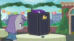 Size: 960x540 | Tagged: safe, edit, edited screencap, screencap, boulder (g4), maud pie, starlight glimmer, g4, the gift of the maud pie, menu, starlight stalker