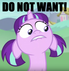 Size: 720x742 | Tagged: safe, edit, edited screencap, screencap, starlight glimmer, g4, the crystalling, do not want, female, filly, filly starlight glimmer, floppy ears, intense stare, lip bite, wtf, younger