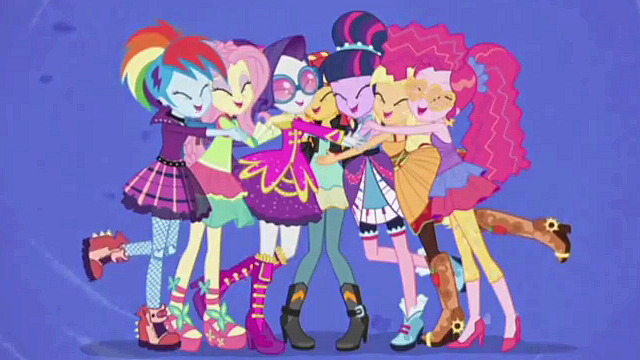 #1123750 - safe, screencap, applejack, fluttershy, pinkie pie, rainbow