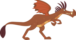 Size: 2750x1468 | Tagged: safe, artist:bluetech, barry, dragon, g4, gauntlet of fire, .svg available, background dragon, inkscape, male, simple background, solo, teenaged dragon, transparent background, vector, walking