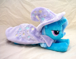 Size: 1280x1002 | Tagged: safe, artist:sophiesplushies, trixie, pony, unicorn, g4, beanie (plushie), cape, clothes, female, hat, irl, mare, photo, plushie, solo, trixie's cape, trixie's hat