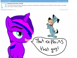 Size: 2048x1536 | Tagged: safe, oc, oc only, oc:hanna bamabara, ask hanna bamabara, huckleberry hound