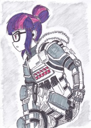 Size: 2460x3476 | Tagged: safe, artist:deeemperor, sci-twi, twilight sparkle, equestria girls, g4, call of duty, call of duty: advanced warfare, crossover, exosuit, female, high res, solo