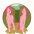 Size: 1805x1801 | Tagged: safe, artist:koeks-bienchen, pinkie pie, earth pony, pony, g4, duality, duo, female, hedge maze, mare, maze, pinkamena diane pie, self paradox, self ponidox, tongue out