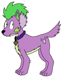 Size: 802x997 | Tagged: safe, artist:digitalsketch, spike, dog, equestria girls, g4, colored, crossover, male, mystery, mystery skulls, mystery skulls ghost, older, older spike, solo, spike the dog