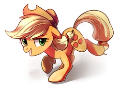 Size: 1101x801 | Tagged: safe, artist:sion-ara, applejack, g4, female, hat, looking at you, raised hoof, solo