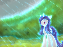 Size: 1024x768 | Tagged: safe, artist:dusthiel, rarity, g4, female, open mouth, rain, solo, wet, wet mane, wet mane rarity