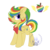 Size: 1024x1024 | Tagged: safe, artist:pvrii, oc, oc only, oc:zap spectrum, apple, magical lesbian spawn, offspring, parent:applejack, parent:rainbow dash, parents:appledash, rainbow hair, simple background, solo, transparent background, zap apple