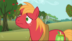 Size: 2527x1431 | Tagged: safe, screencap, big macintosh, earth pony, pony, g4, no second prances, discovery family logo, male, solo, stallion