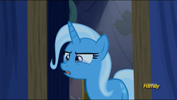 Size: 1600x900 | Tagged: safe, screencap, trixie, pony, unicorn, g4, no second prances, crying, discovery family logo, female, mare