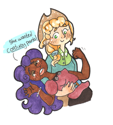 Size: 609x671 | Tagged: safe, artist:kessandras, applejack, rarity, human, g4, dark skin, female, humanized, lesbian, ship:rarijack, shipping