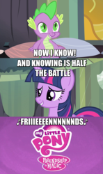 Size: 960x1620 | Tagged: safe, edit, edited screencap, screencap, spike, twilight sparkle, alicorn, pony, g4, power ponies (episode), and knowing is half the battle, g.i. joe, image macro, meme, twilight sparkle (alicorn)