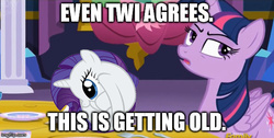 Size: 622x313 | Tagged: safe, edit, edited screencap, screencap, twilight sparkle, alicorn, pony, g4, no second prances, female, image macro, mare, meme, mouthpiece, rariball, twilight sparkle (alicorn)