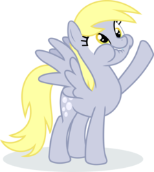 Size: 5822x6500 | Tagged: safe, artist:alterhouse, derpy hooves, pegasus, pony, g4, no second prances, .svg available, absurd resolution, cute, derpabetes, female, mare, simple background, solo, that was fast, transparent background, vector, waving