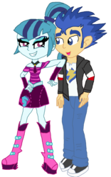 Size: 1025x1640 | Tagged: safe, artist:berrypunchrules, artist:ktd1993, flash sentry, sonata dusk, equestria girls, g4, colored, duo, female, male, senata, shipping, simple background, straight, transparent background