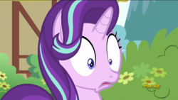 Size: 1600x900 | Tagged: safe, screencap, starlight glimmer, pony, unicorn, g4, no second prances, discovery family logo, faic, female, mare, solo, starlight glimmer is best facemaker, surprised, wide eyes