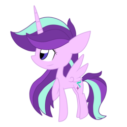 Size: 1000x1000 | Tagged: safe, artist:luckyclau, starlight glimmer, alicorn, pony, g4, alicornified, chibi, female, race swap, simple background, solo, starlicorn, transparent background