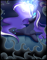 Size: 2170x2763 | Tagged: safe, artist:missrenakitsune, nightmare rarity, nightmare forces, g4, female, high res, magic, solo