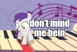 Size: 517x350 | Tagged: safe, screencap, tornado bolt, g4, the gift of the maud pie, animated, background pony, big (movie), cute, dancing, female, filly, meme, musical instrument, piano, solo, theme song, tornadorable