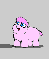 Size: 500x600 | Tagged: safe, artist:egoralexeev, edit, editor:tk-clopper, oc, oc only, fluffy pony, human, animated, gray background, grimdark source, hand, moments before disaster, petting, simple background, tail wag