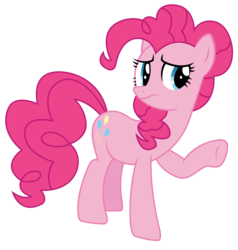 Size: 2306x2419 | Tagged: safe, artist:sketchmcreations, pinkie pie, g4, the gift of the maud pie, female, frown, high res, inkscape, raised hoof, simple background, solo, transparent background, unhappy, vector