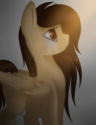 Size: 1024x1331 | Tagged: safe, artist:blocksy-art, oc, oc only, pegasus, pony, crying, solo