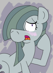 Size: 488x675 | Tagged: safe, artist:cowsrtasty, marble pie, earth pony, pony, g4, blushing, cute, female, marblebetes, mare, open mouth, solo