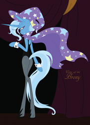 Size: 946x1310 | Tagged: safe, artist:hannaep, trixie, semi-anthro, g4, clothes, female, leotard, magician outfit, solo, stockings