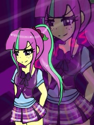 Size: 400x530 | Tagged: safe, artist:foxxieeee, sour sweet, equestria girls, g4, my little pony equestria girls: friendship games, anime, female, solo