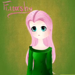 Size: 5000x5000 | Tagged: safe, artist:creamandcheese1, fluttershy, human, g4, absurd resolution, female, humanized, solo