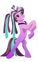 Size: 1065x1715 | Tagged: safe, artist:axic0n, aria blaze, pony, g4, female, ponified, rearing, smiling, solo