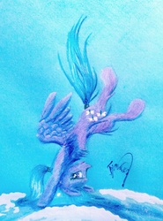 Size: 868x1172 | Tagged: safe, artist:axic0n, flitter, g4, female, solo, traditional art