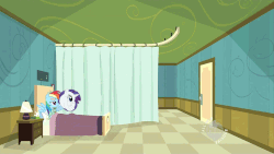 Size: 853x480 | Tagged: safe, edit, edited screencap, screencap, rainbow dash, rarity, pony, g4, read it and weep, the gift of the maud pie, animated, ball, bored, bouncing, cute, female, frown, hospital, hub logo, perfect loop, rariball, wat
