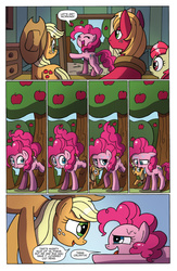 Size: 477x733 | Tagged: safe, artist:agnes garbowska, idw, official comic, apple bloom, applejack, big macintosh, pinkie pie, earth pony, pony, friends forever #27, g4, my little pony: friends forever, spoiler:comic, male, preview, stallion