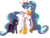 Size: 831x625 | Tagged: safe, artist:sakya-chan, princess celestia, oc, oc:estelle, g4, base used