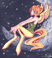 Size: 2000x2249 | Tagged: safe, artist:terrifx, oc, oc only, oc:ace, satyr, high res, moon, offspring, parent:spitfire